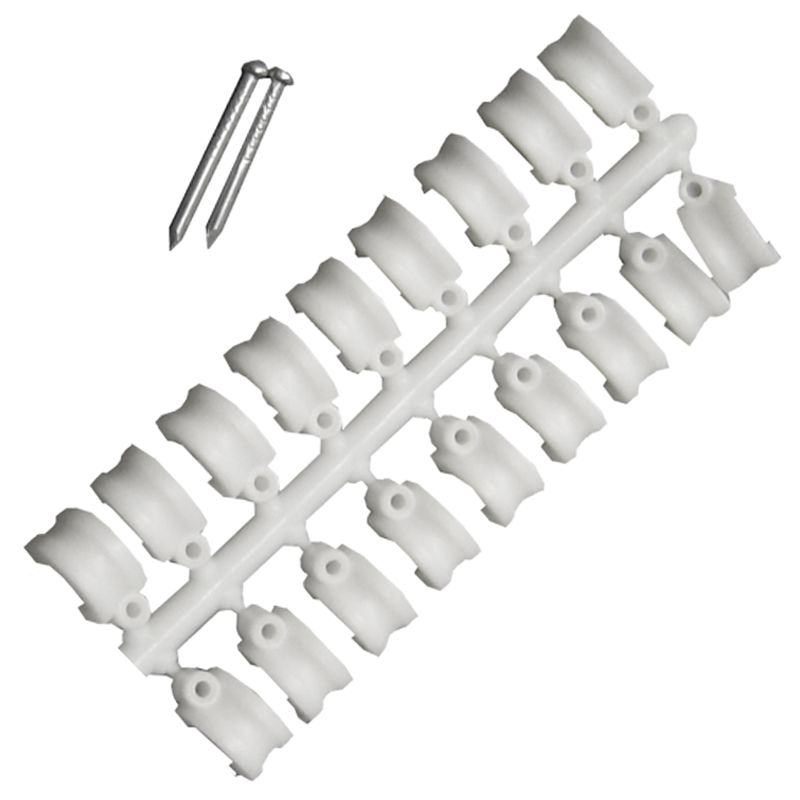 KÁBELRÖGZÍTŐ BILINCS D08 MŰANYAG 1db SZEGGEL(18db/CSOM) MAGYAR SZERELÉSI ANYAGOK