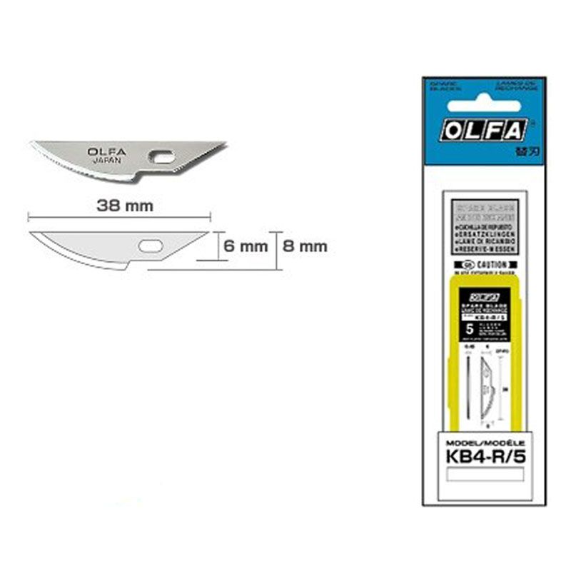 OLFA KB4-R/5 DEKORPENGE FÉLKÖR 38mm 05DB/CS.  DEKORKÉSEK, -PENGÉK, HÁZTARTÁS