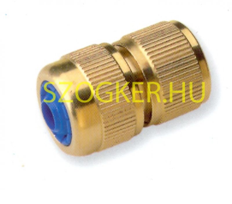 GYORSCSATLAKOZÓ SÁRGARÉZ 1/2c KUPLUNGOS SIMA KÉK BETÉTTEL AQUATECH 330B LOCSOLÁSTECHNIKA