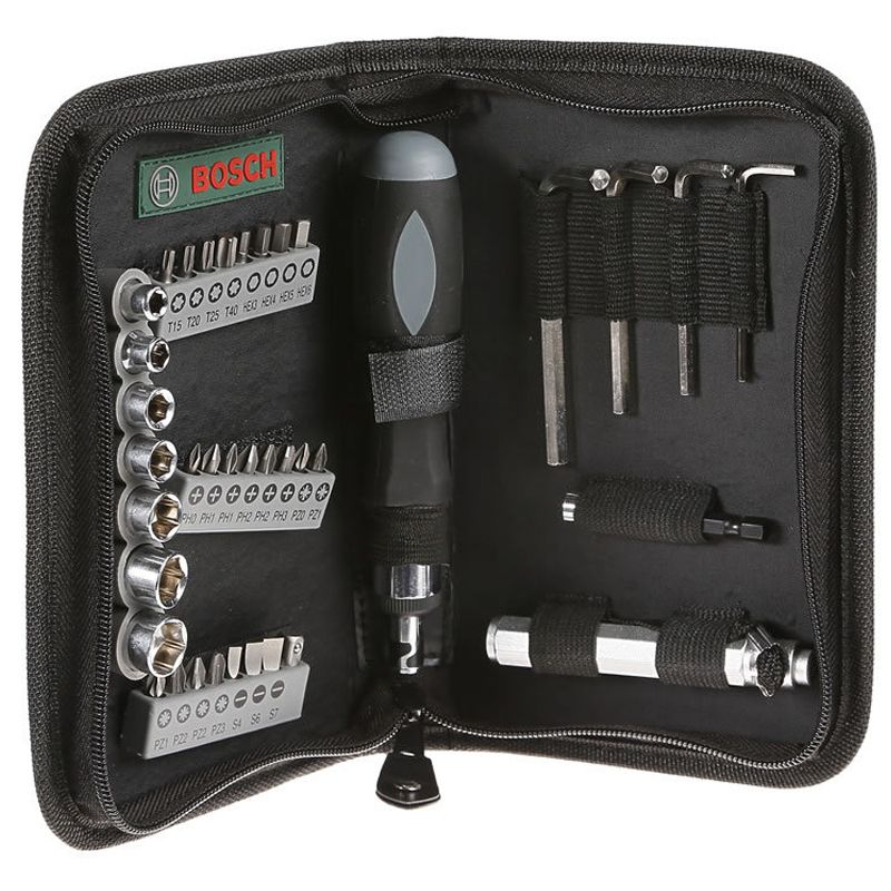 BOSCH 2607019506 DUGÓKULCS+BIT KÉSZLET 38RÉSZES RACSNIS + ZSEBLÁMPA  SZERSZÁM-KULCSOK BOSCH 2607019506 DUGÓKULCS+BIT KÉSZLET 38RÉSZES RACSNIS + ZSEBLÁMPA  SZERSZÁM-KULCSOK