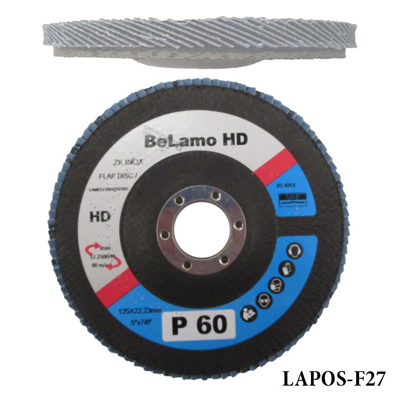 LAMELLÁS CSISZOLÓTÁRCSA LAPOS D125ZK60 LAMOFLEX INOX F27 BELAMO HD BLZKH125607 VÁGÁS,CSISZOLÁS ÉS POLÍROZÁS LAMELLÁS CSISZOLÓTÁRCSA LAPOS D125ZK60 LAMOFLEX INOX F27 BELAMO HD BLZKH125607 VÁGÁS,CSISZOLÁS ÉS POLÍROZÁS