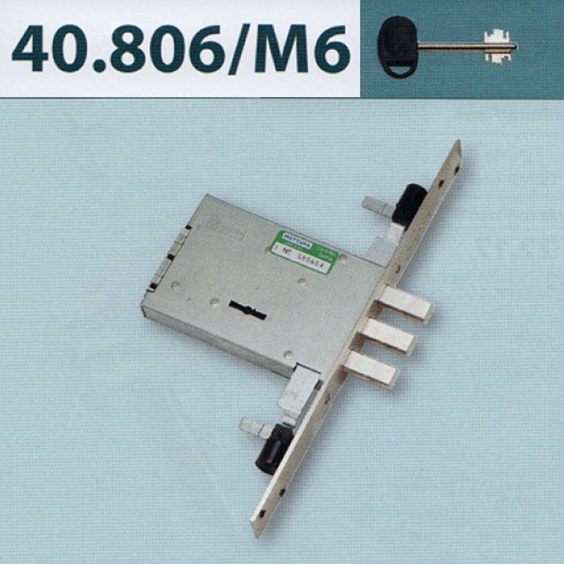 ZÁRTEST BEVÉSŐ 60mm 4FORD. KÉTTOLL. 3HENG.NYELV.AL-FE.RÚD MOTTURA 40806 AJTÓZÁR