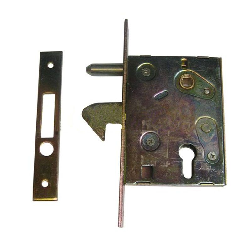 ZÁRTEST BEVÉSŐ TOLÓAJTÓHOZ CIL. 60mm KAMPÓS NYELVVEL-CSAP LOCKPOL F-60  AJTÓZÁR