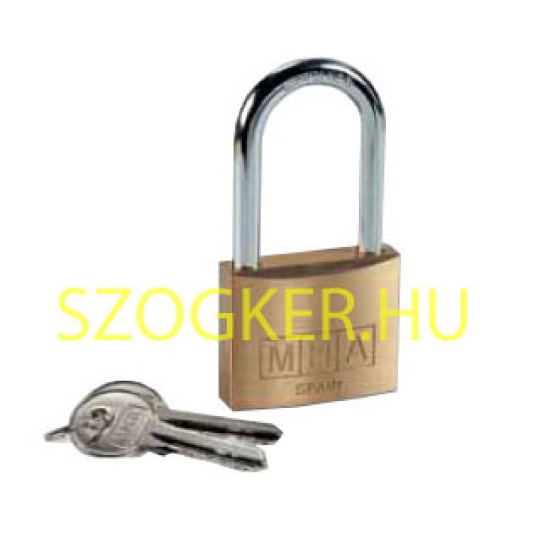 HOSSZÚKENGYELES LAKAT 7-50mm SÁRGARÉZ 2KULCS D8mm KENGYEL MHA 7-50 LAKAT-LAKATPÁNT-LÁNC