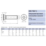 BK SÜLLYESZTETTFEJŰ M14*100 DIN 7991 10.9 NAT.  METRIKUS CSAVAROK