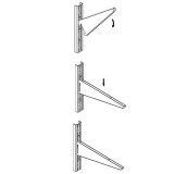 AMIG 8000/7087 POLCTARTÓ KONZOL 27cm BLANCO-FEHÉR FELSŐ KARMOKKAL 