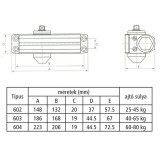 AJTÓBEHÚZÓ 25-45KG EZÜST NORMÁLKAROS KARRAL EGYÜTT IMPORT AJTÓVASALAT