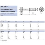 BK HENG. ALACSONYFEJŰ M10*35 DIN 6912-8.8 NAT. CSAPOLT  METRIKUS CSAVAROK