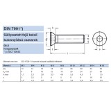 BK SÜLLYESZTETTFEJŰ M4*6 DIN 7991 8.8 HG. IMPORT METRIKUS CSAVAROK