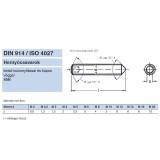 HERNYÓCSAVAR BK M12*16 DIN 914-45H NAT. KÚPOS IMPORT METRIKUS CSAVAROK