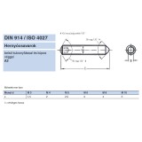 HERNYÓCSAVAR BK M10*16 DIN 914 A2 KÚPOS INOX  METRIKUS CSAVAROK
