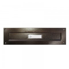 LEVÉLBEDOBÓ BRONZ (BARNA) 100mm*360mm CÍMKÉS NY: 290*30 MAGYAR POSTALÁDA, LEVÉLBEDOBÓ