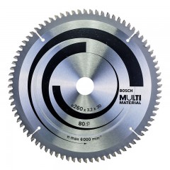 BOSCH 2608641204 KÖRFŰRÉSZTÁRCSA D260*30/80F. FA,ÉPANYAG,MŰAG.MULTIMATERIAL  KÖRFŰRÉSZ TÁRCSA