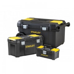 STANLEY STST181065 TÁROLÓ EGYSÉG 3 RÉSZES MŰANYAG TELESZK.FOGANTYÚ, FÉMCSATTOS  MŰHELYFELSZERELÉS
